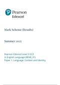 Pearson Edexcel as level English Language &vert;final mark scheme&vert; 2025&vert;8EN0&sol;01