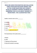 DRUG INFLUENCE RECOGNITION AND EVALUATION  &lpar;DIRE&rpar; EXAM QUESTION BANK NEWEST 2026  ACTUAL EXAM QUESTIONS AND CORRECT  DETAILED ANSWERS &lpar;VERIFIED ANSWERS&rpar; ALL  ANSWERED &lbrace;100 Q & A&rcub; ALREADY GRADED A&plus; &vert;  BRAND NEW&excl; &vert; 100&percnt; GUARANTEED PASS 