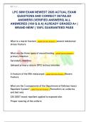 LPC 68W EXAM NEWEST 2026 ACTUAL EXAM  QUESTIONS AND CORRECT DETAILED  ANSWERS &lpar;VERIFIED ANSWERS&rpar; ALL  ANSWERED &lbrace;160 Q & A&rcub; ALREADY GRADED A&plus; &vert;  BRAND NEW&excl; &vert; 100&percnt; GUARANTEED PASS
