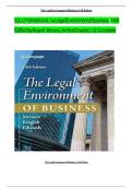 SOLUTION MANUAL The Legal Environment of Business&comma; 14th Edition by Roger E&period; Meiners&comma; Verified Chapters 1 - 22&comma; Complete