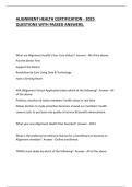 ALIGNMENT HEALTH CERTIFICATION - 2025 QUESTIONS WITH PASSED ANSWERS&period;