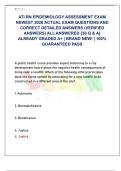 ATI RN EPIDEMIOLOGY ASSESSMENT EXAM  NEWEST 2026 ACTUAL EXAM QUESTIONS AND  CORRECT DETAILED ANSWERS &lpar;VERIFIED  ANSWERS&rpar; ALL ANSWERED &lbrace;30 Q & A&rcub;  ALREADY GRADED A&plus; &vert; BRAND NEW&excl; &vert; 100&percnt;  GUARANTEED PASS 