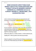 BSMH ADVANCED ARRHYTHMIA EXAM  NEWEST 2026 ACTUAL EXAM QUESTIONS AND  CORRECT DETAILED ANSWERS &lpar;VERIFIED  ANSWERS&rpar; ALL ANSWERED &lbrace;30 Q & A&rcub;  ALREADY GRADED A&plus; &vert; BRAND NEW&excl; &vert; 100&percnt;  GUARANTEED PASS