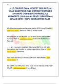 LI&sol; LE COURSE EXAM NEWEST 2026 ACTUAL  EXAM QUESTIONS AND CORRECT DETAILED  ANSWERS &lpar;VERIFIED ANSWERS&rpar; ALL  ANSWERED &lbrace;36 Q & A&rcub; ALREADY GRADED A&plus; &vert;  BRAND NEW&excl; &vert; 100&percnt; GUARANTEED PASS 
