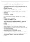 GI ADULT 1 EXAM QUESTIONS & ANSWERS