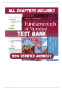Latest Test Bank For Fundamentals of Nursing 12th Edition by Potter Perry with Chapter 1-50 Complete Guide Newest Version