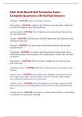 Utah State Board Nail Technician Exam &ndash;  Complete Questions with Verified Answers  
