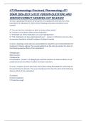 ATI Pharmacology Proctored &comma;essential nursing pharmacology EXAM 2026-2027 LATEST VERSION QUESTIONS AND VERIFIED CORRECT ANSWERS JUST RELEASED  