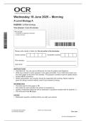 OCR A LEVEL JUNE 2024 BIOLOGY A PAPER 3 QP