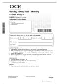 OCR AS LEVEL JUNE 2024 BIOLOGY A PAPER 1 QP