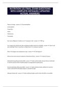 NUTRITION 101 FINAL EXAM QUESTIONS WITH COMPLETE DETAILED UPDATED ACTUAL ANSWERS