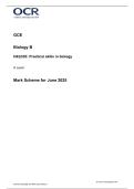 OCR A LEVEL JUNE 2024 BIOLOGY B PAPER 3 MARKSCHEME