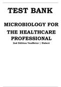 TEST BANK MICROBIOLOGY FOR THE HEALTHCARE PROFESSIONAL 2nd Edition VanMeter &vert; Hubert 