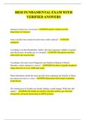 HESI FUNDAMENTAL EXAM WITH VERIFIED ANSWERS.