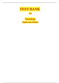 TEST BANK For Sociology Eighteenth Edition