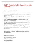 ELCP - Modules 1&comma; 2 & 3 questions with answers