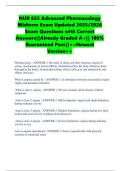 NUR 635 Advanced Pharmacology Midterm Exam Updated 2025&sol;2026 Exam Questions with Correct Answers&vert;&vert;Already Graded A&plus;&vert;&vert; 100&percnt; Guaranteed Pass&vert;&vert;<<Newest Version>>