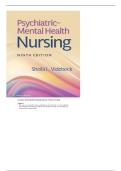 Psychiatric-Mental Health Nursing 8th edition by Videbeck Test Bank