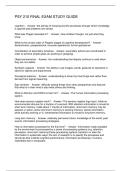 PSY 210 FINAL EXAM STUDY GUIDE