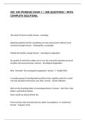 SOC 100 &lpar;PURDUE&rpar; EXAM 1 &vert; 208 QUESTIONS &vert; WITH COMPLETE SOLUTIONS&period;