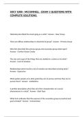 SOCY 1000 - MCCONNELL - EXAM 1 QUESTIONS WITH COMPLETE SOLUTIONS&period;