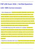 FNP LEIK Exam 2026 &vert; Verified Questions with 100&percnt; Correct Answers &vert; Complete Exam