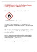 CR101B Introduction to Collision Repair exam questions with answers