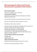 Pharmacology for Advanced Practice Nurses Exam 4 questions with answers