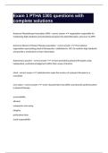 Exam 1 PTHA 1301 questions with complete solutions