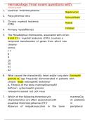 Hematology Final exam questions with answers&comma;