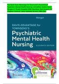 Test Bank Davis Advantage for Townsend&rsquo;s Essentials of Psychiatric Mental Health Nursing 11th Edition Author&colon;Karyn Morgan A&plus; Grade Complete With Questions And Answers All Chapters Covered 