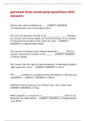 personal lines exam prep questions with answers