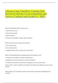 Chicago Limo Chauffeur Training Quiz Reviewed with the Correct Questions and Answers Updated and Graded A&plus; 100&percnt;