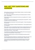 NAIL ART TEST QUESTIONS AND ANSWERS 
