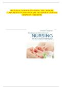 MATERNAL-NEWBORN NURSING&colon; THE CRITICAL COMPONENTS OF NURSING CARE 3RD EDITION DURHAM CHAPMAN TEST BANK