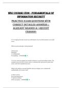 WGU COURSE C836 - FUNDAMENTALS OF INFORMATION SECURITY PRACTICE EXAM QUESTIONS WITH CORRECT DETAILED ANSWERS &vert; ALREADY GRADED A&plus;<RECENT VERSION>