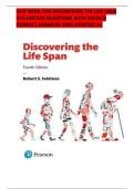 TEST BANK FOR DISCOVERING THE LIFE SPAN 4TH EDITION &vert;&vert;ISBN&colon;NO 9780134577654&vert;&vert;QUESTIONS WITH REVISED CORRECT ANSWERS 100&percnt; VERIFIED A&plus;