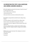 G2 DRIVER PRACTICE TEST 2 2026 QUESTIONS AND VERIFIED ANSWERS GRADED A&plus;