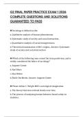 G2 FINAL PAPER PRACTICE EXAM 1 2026 COMPLETE QUESTIONS AND SOLUTIONS GUARANTEED TO PASS