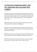 G2 PRACTICE EXAMINATION PAPER 1 2026 FULL QUESTIONS AND SOLUTIONS 100&percnt; CORRECT