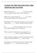 G2 ROAD TEST PREP 2026 EXAM STUDY GUIDE QUESTIONS AND SOLUTIONS