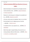 California Ambulance Driver DMV Exam 2025&colon; Practice Tests & Questions
