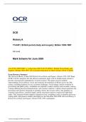 AS LEVEL HISTORY A&colon; Actual June 2025 PAST PAPER 1&colon; British Period Study and  Enquiry&colon; Britain 1930&ndash;1997&period; All Assessment Questions & Mark Scheme &lbrack;OCR Y143&sol;01&rsqb; 