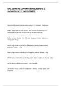 RAD 100 FINAL EXAM REVIEW QUESTIONS & ANSWERS RATED 100&percnt; CORRECT&period;