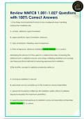 Review NMTCB 1&period;001-1&period;027 Questions  with 100&percnt; Correct Answers