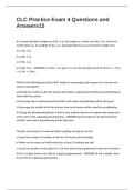CLC Practice Exam 4 Questions and Answers