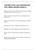 G202 KREFT EXAM 1 2026 QUESTIONS WITH 100&percnt; VERIFIED ANSWERS GRADED A&plus;