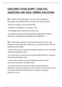 G202 KREFT EXAM SCRIPT 1 2026 FULL QUESTIONS AND 100&percnt; VERIFIED SOLUTIONS