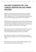 G202 KREFT EXAMINATION TEST 1 2026 COMPLETE QUESTIONS AND 100&percnt; VERIFIED SOLUTIONS