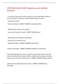 OTM 300 EXAM 1&vert;187 Questions with Verified Answers&comma;100&percnt;CORRECT